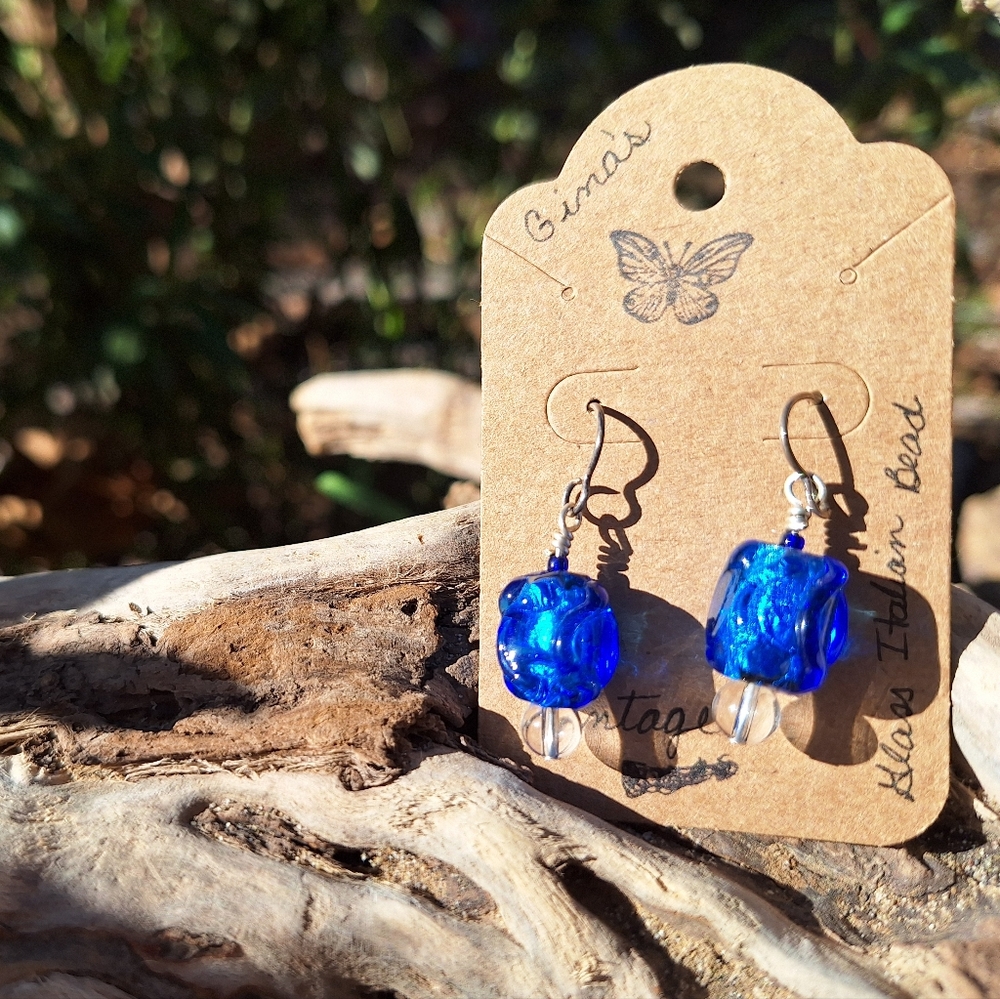 Vintage glass bead earrings